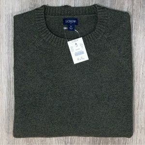 J. Crew Marled Olive Crewneck Sweater